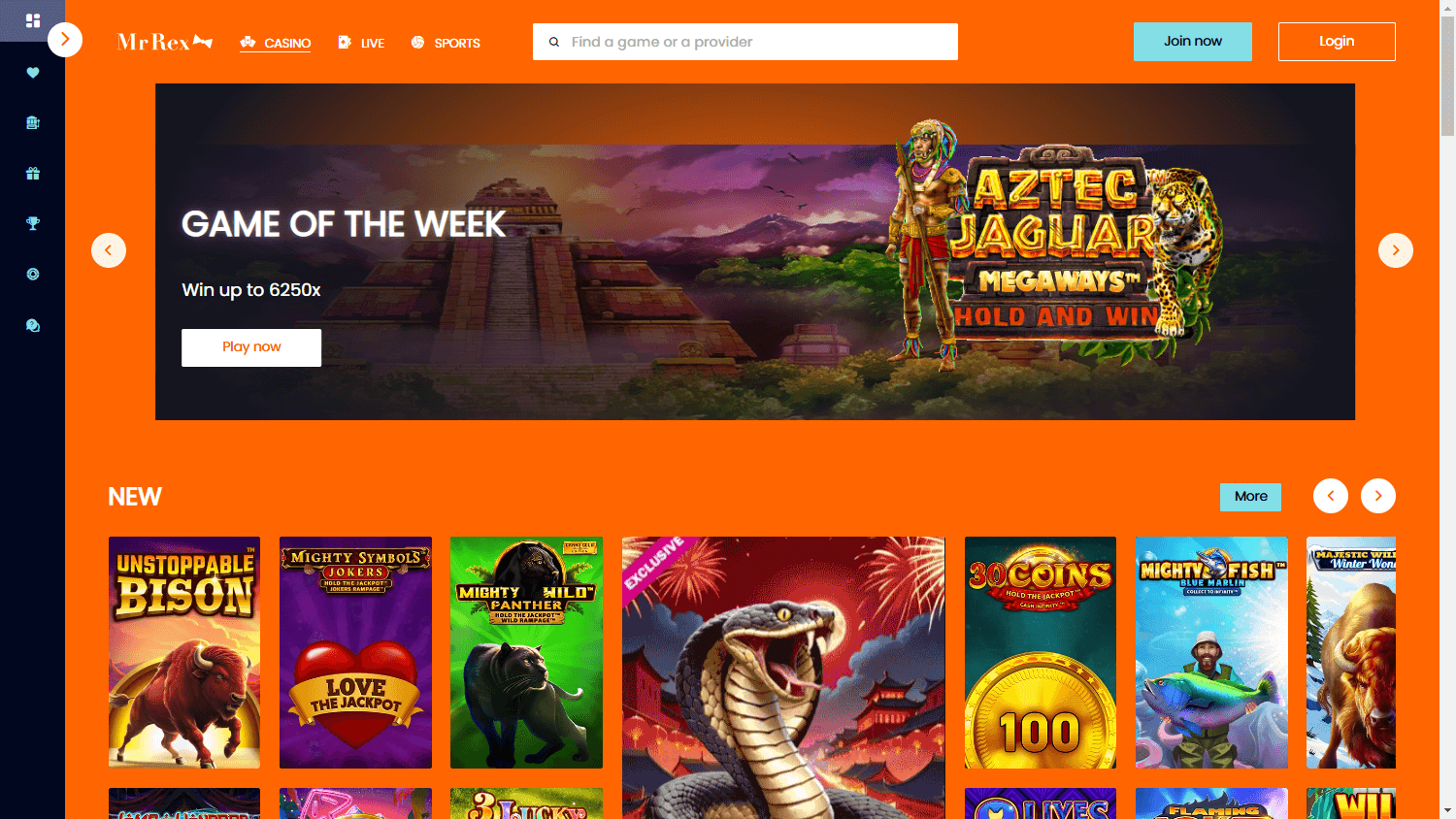 MrRex Casino Desktop screenshot