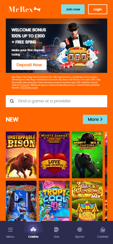 MrRex Casino Mobile screenshot